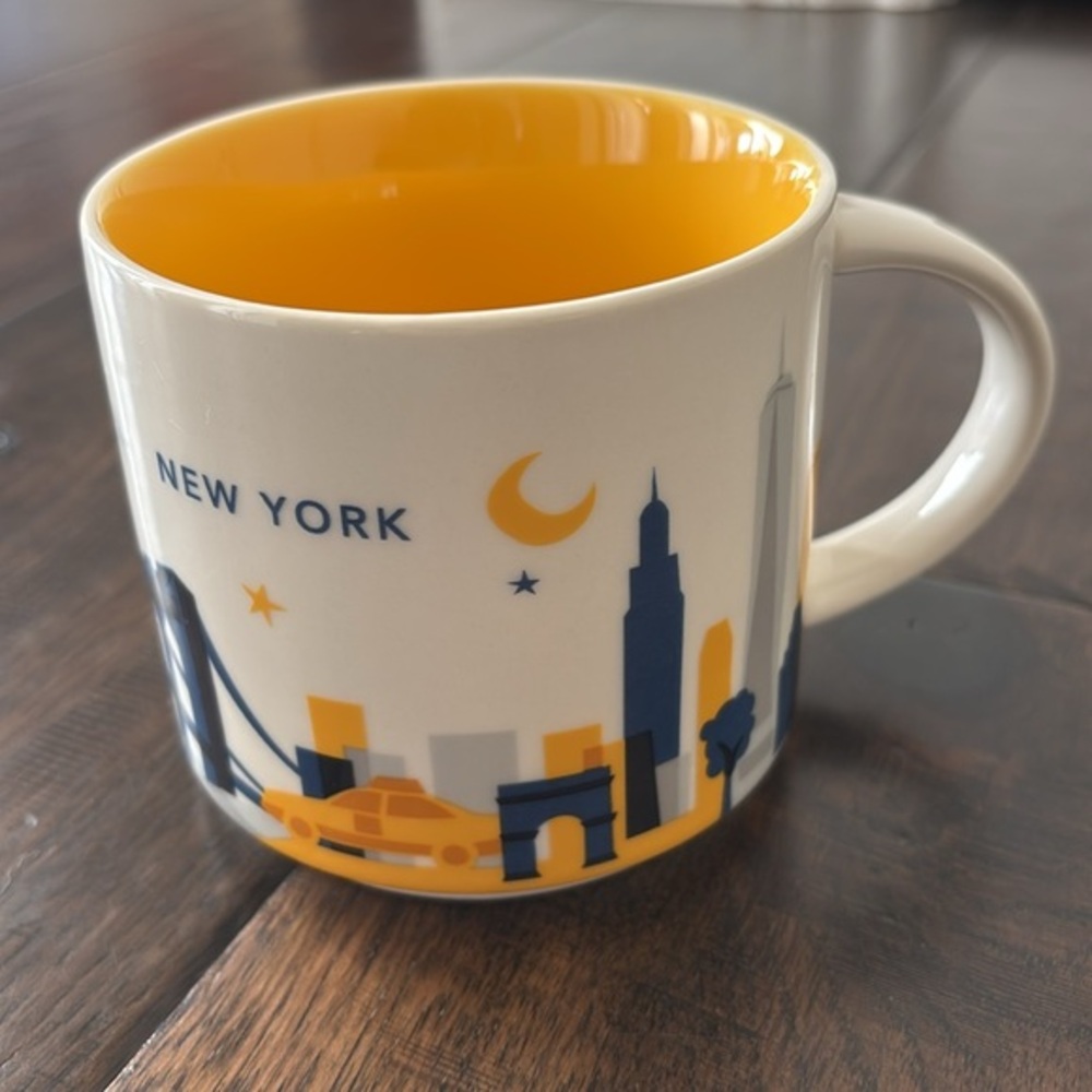 Starbucks New York You Are Here Collection‎ Yellow 14oz. Ceramic Coffee Tea Mug